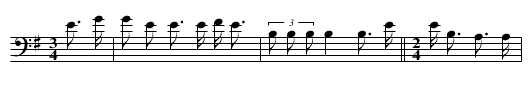 Come - staff notation