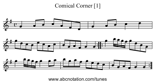 Comical Corner [1] - staff notation