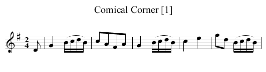 Comical Corner [1] - staff notation