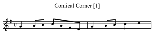 Comical Corner [1] - staff notation