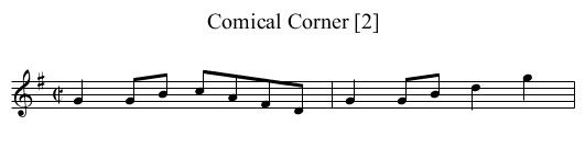 Comical Corner [2] - staff notation