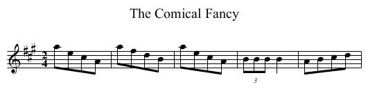 Comical Fancy, The - staff notation