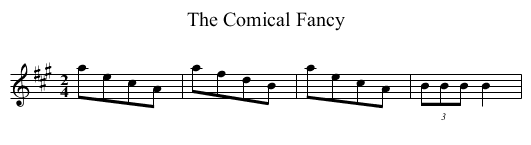 Comical Fancy, The - staff notation