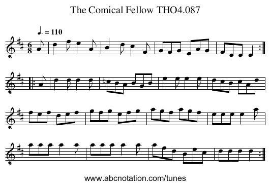 Comical Fellow THO4.087, The - staff notation