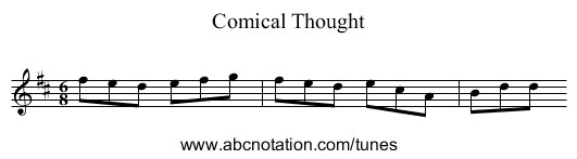 Comical Thought - staff notation