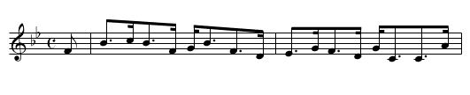 Comin' thro' Kilbleen - staff notation