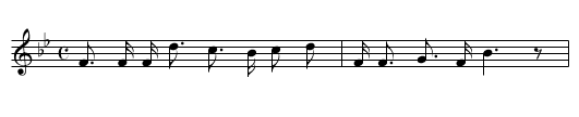Comin Thro the Rye - staff notation