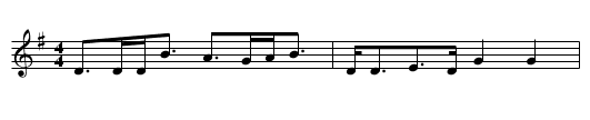 Comin' Thro' the Rye - staff notation