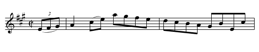 Coming From The Wedding (hornpipe) 1621 - staff notation