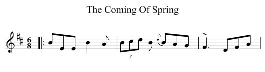Coming Of Spring, The  - staff notation
