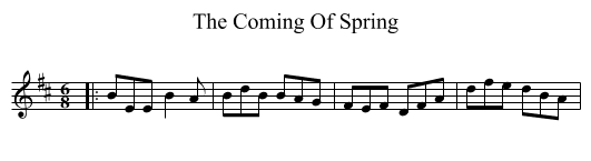 Coming Of Spring, The  - staff notation