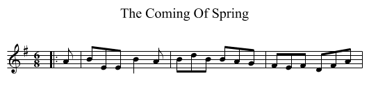 Coming Of Spring, The  - staff notation