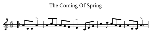 Coming Of Spring, The  - staff notation