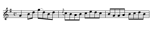 Coming thro' the Field - staff notation