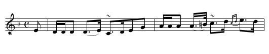 Commin' thro' Kilbleen - staff notation
