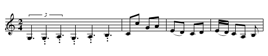 Commodore Jack Barry - staff notation