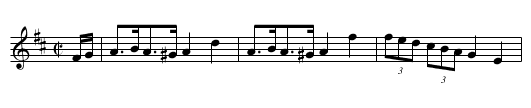 Common Schottische - staff notation