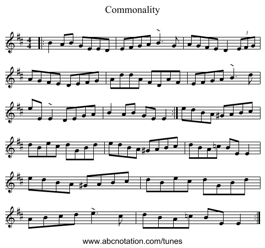 Commonality - staff notation