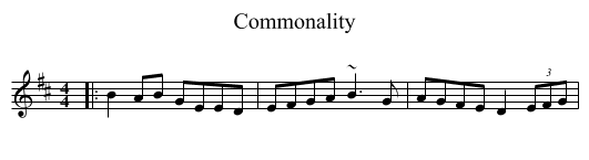 Commonality - staff notation