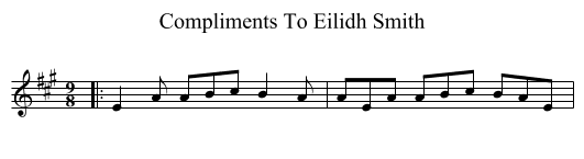 Compliments To Eilidh Smith - staff notation