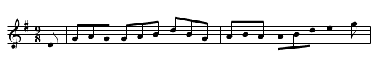 Compound Triple Time - staff notation