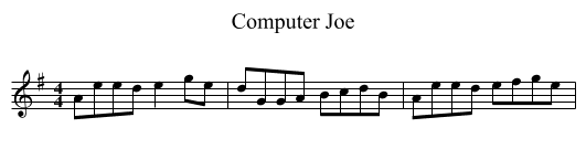 Computer Joe - staff notation