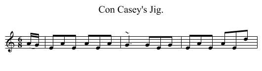 Con Casey's Jig. - staff notation