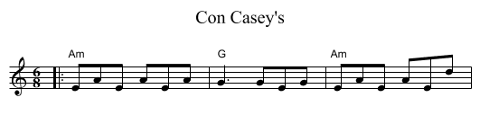 Con Casey's - staff notation
