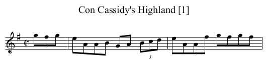 Con Cassidy's Highland [1] - staff notation