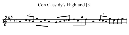 Con Cassidy's Highland [3] - staff notation