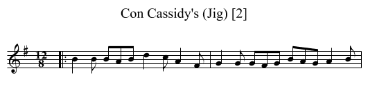 Con Cassidy's (Jig) [2] - staff notation