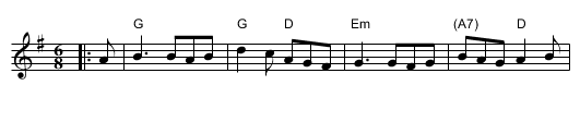 Con Cassidy's Jig - staff notation