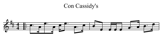 Con Cassidy's - staff notation