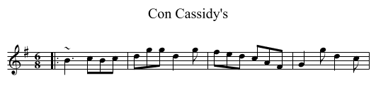 Con Cassidy's - staff notation