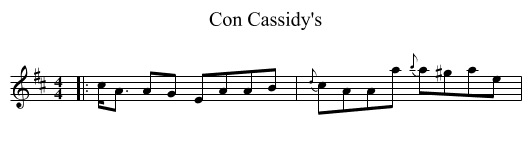 Con Cassidy's - staff notation