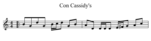 Con Cassidy's - staff notation