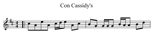 Con Cassidy's - staff notation