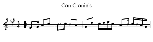 Con Cronin's - staff notation