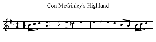 Con McGinley's Highland - staff notation