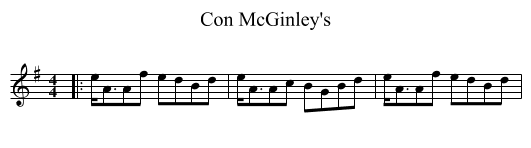 Con McGinley's - staff notation