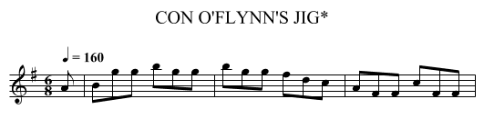 CON O'FLYNN'S JIG* - staff notation
