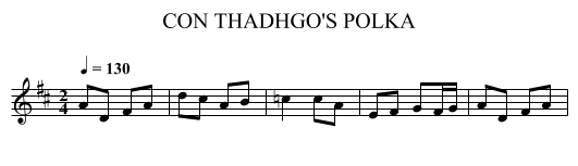 CON THADHGO'S POLKA - staff notation