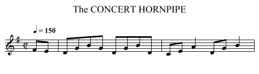 CONCERT HORNPIPE, The - staff notation