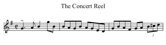 Concert Reel, The - staff notation
