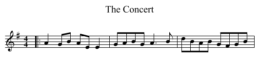 Concert, The  - staff notation