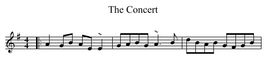 Concert, The  - staff notation