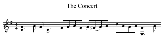 Concert, The  - staff notation