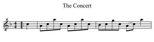 Concert, The  - staff notation