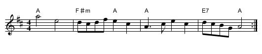 Concertina Hoe Down - staff notation