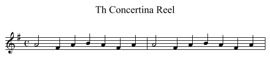 Concertina Reel, Th - staff notation